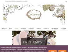 Tablet Screenshot of cottonets.com